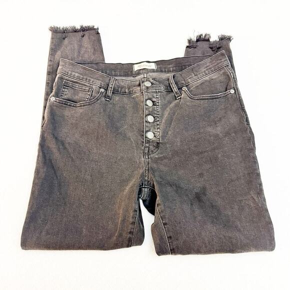 Madewell 9" Mid-Rise Skinny Button Fly Denim Jeans Size 32 - Picture 3 of 7
